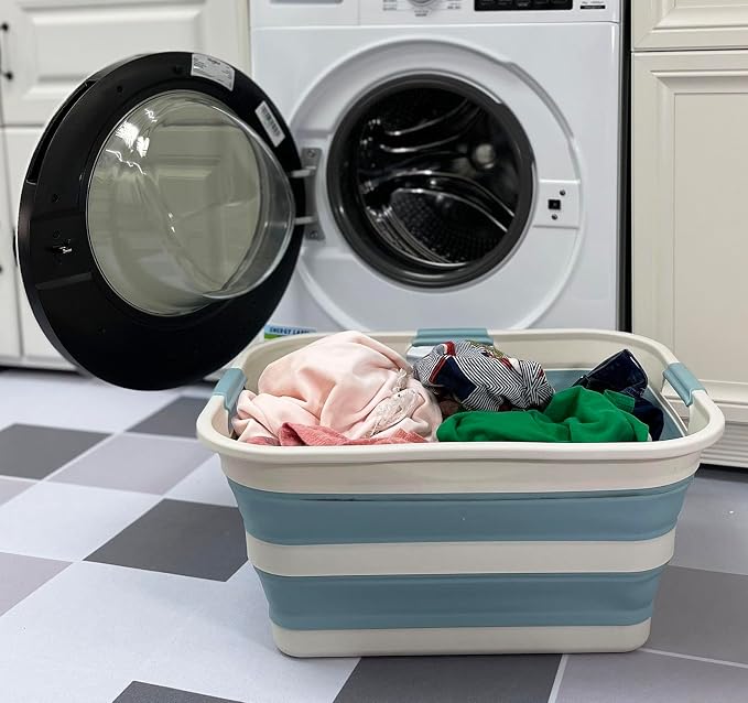 SAMMART 42L Collapsible Plastic Laundry Basket - Image 3