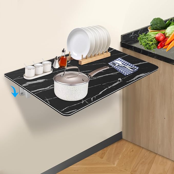 23.62in×15.75in Wall Mounted Folding Table, Wall Mount Fold Down Table - Image 2