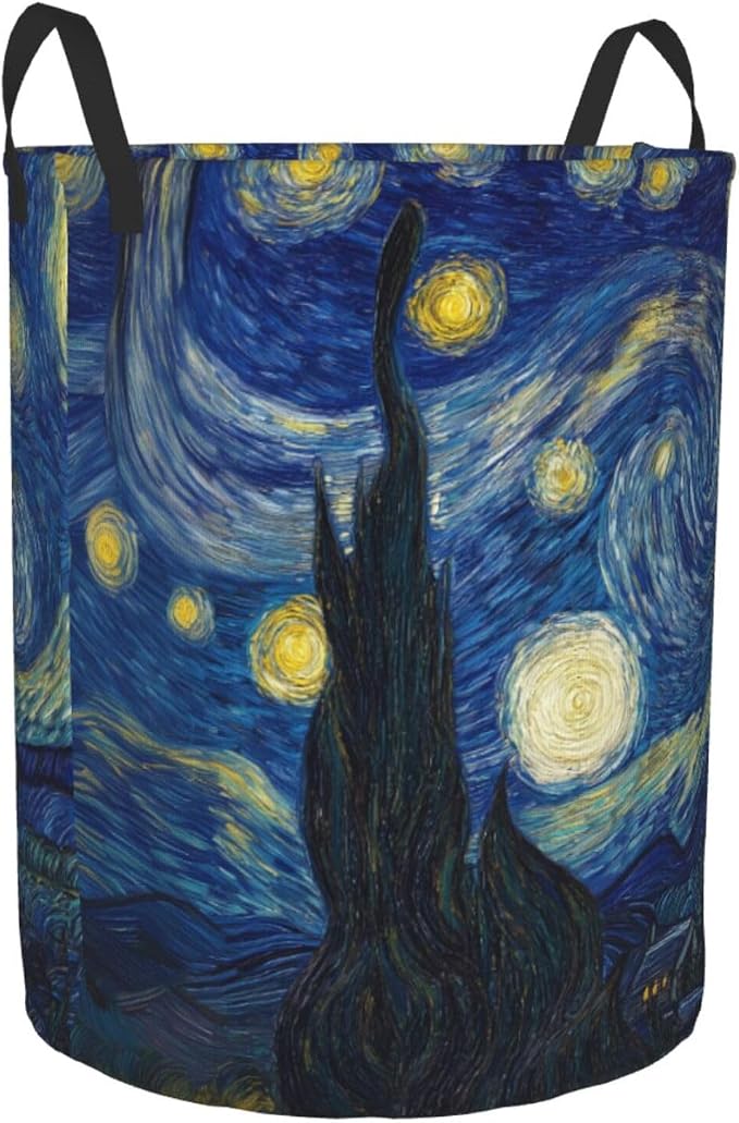 Starry Night Sky Laundry Basket Storage Bin Foldable Laundry Hamper Clothes - Image 2