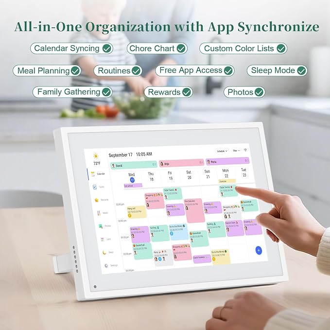 Smart WiFi Digital Calendar, HD Touch Screen Home Interactive Electron Calender - Image 2