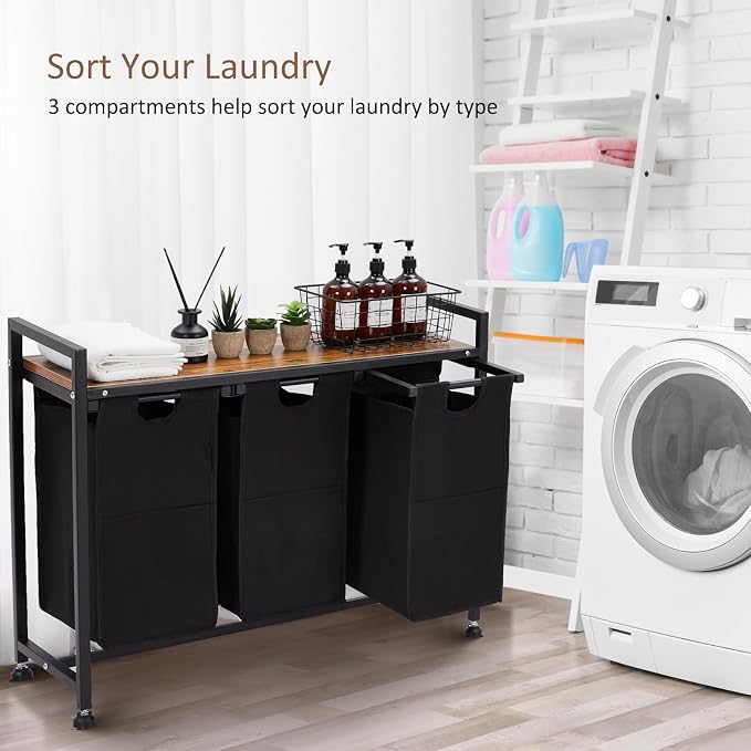 3 × 11.5 Gal/130L Laundry Sorter - Image 6