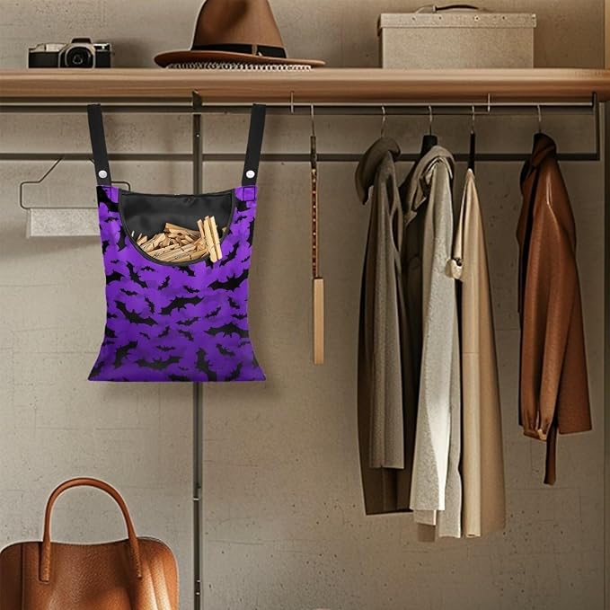 Bats Clothes Pin Hanging Bag Large Capacity Clothesline Peg Organizer Storage - Image 4