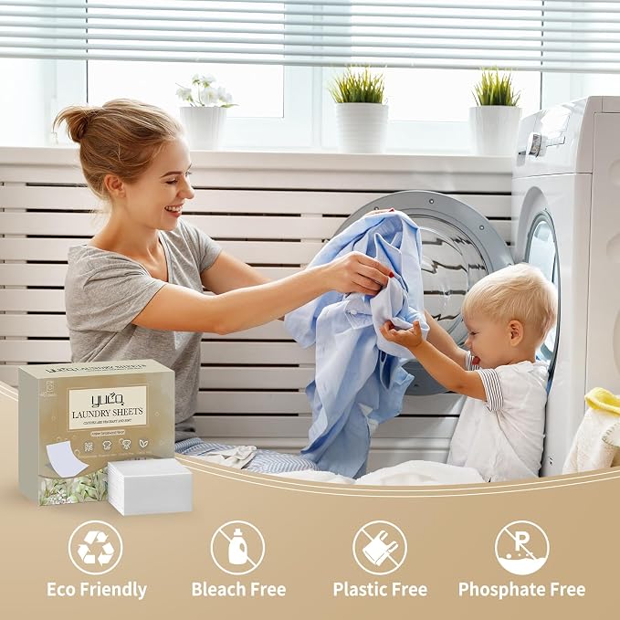 YUCO Laundry Detergent Sheets 160 Loads, Plastic Free Sheet No Plastic Jug - Image 5
