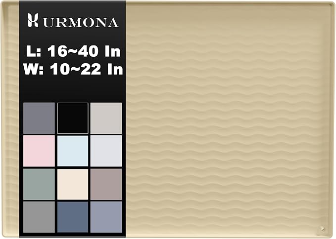 URMONA 16'' x 10'' Waterproof Silicone Under Sink Mat Cabinet and Counter by URMONA