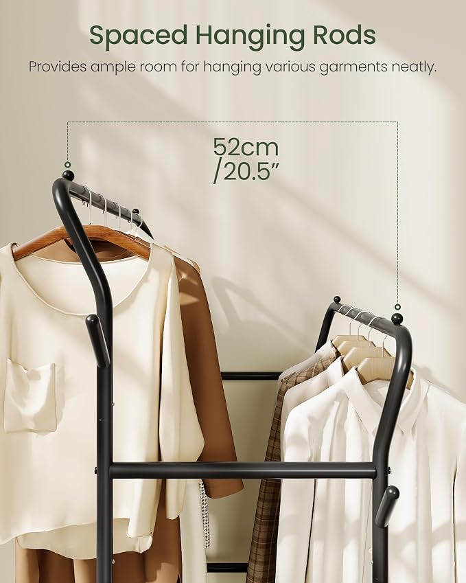 Clothes Racks for Hanging Clothes, Rolling Garment Rack, Clothing Rack - Image 3