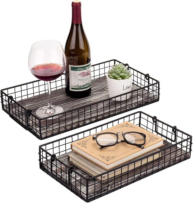 MyGift 16 and 14 Inch Large Nesting Countertop Storage Baskets - Image 7