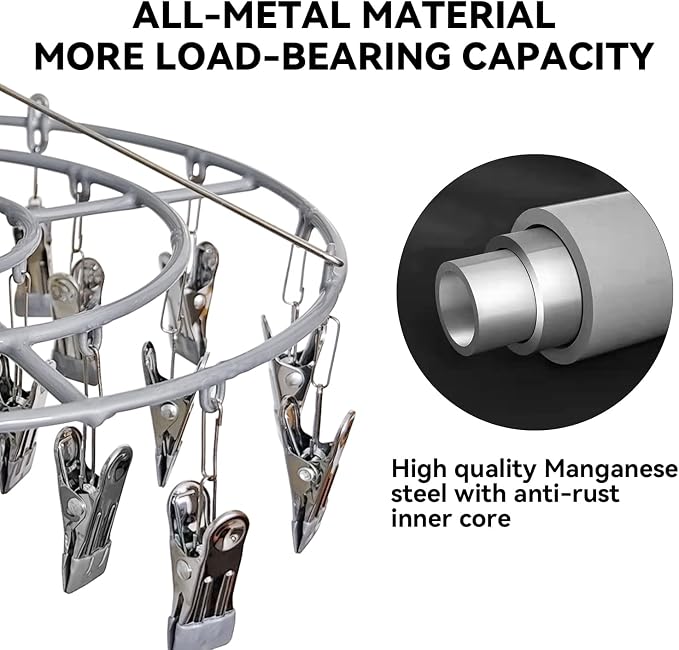 Stainless Steel Laundry Drying Rack Clothing Sock Drip Clothes Drying Hanger - Image 4
