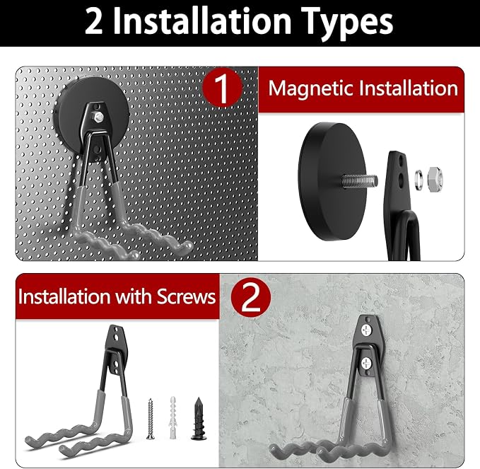 3-H Hook Magnets Heavy Duty 4 Pack, J Shape Strong Magnetic Hooks - Image 6