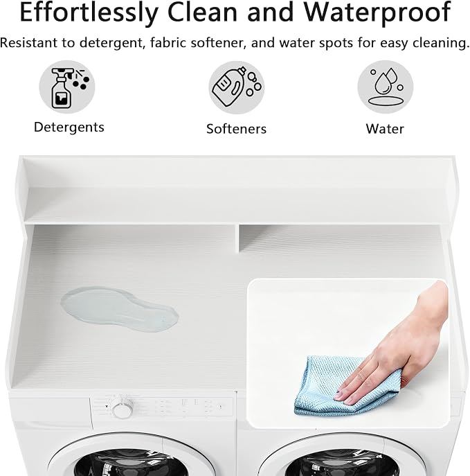 Fabuday 2-Tier Wood Washer Dryer Countertop - Image 6