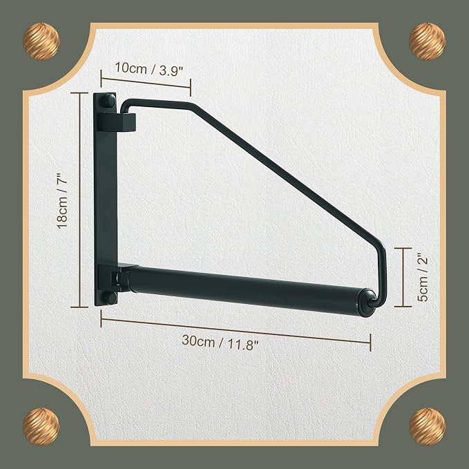 NEWRAIN Folding Clothes Hanger Rack, Wall Mounted Laundry Racks - Image 3