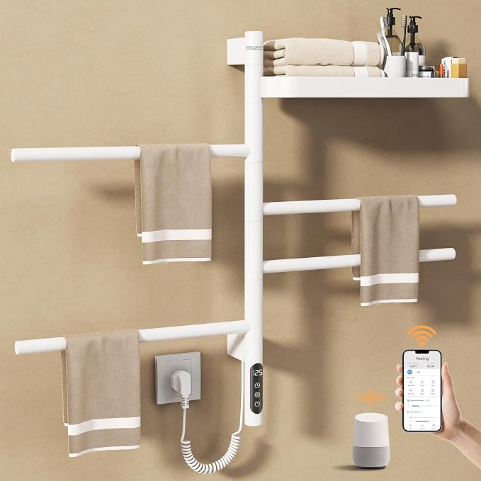 ENZE Smart Rotating Heated Towel Rack - Image 2