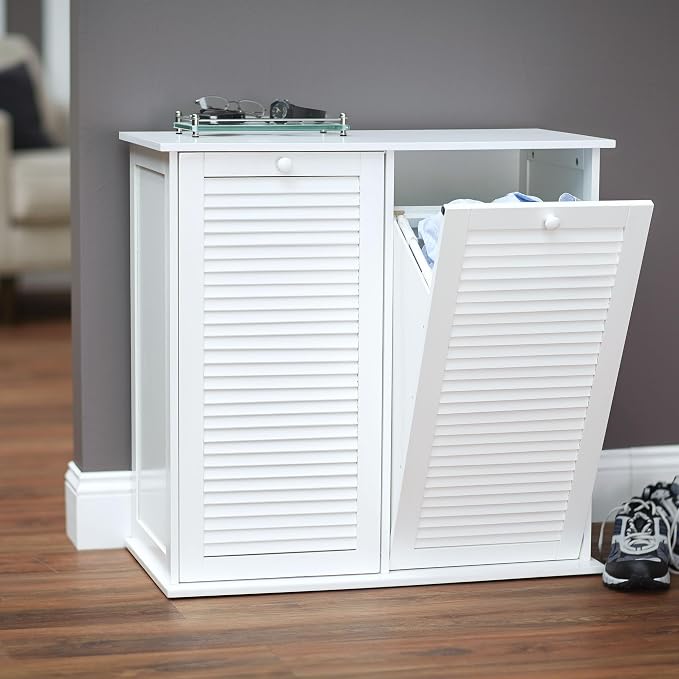 Household Essentials Tilt-Out Laundry Sorter Cabinet - Image 2