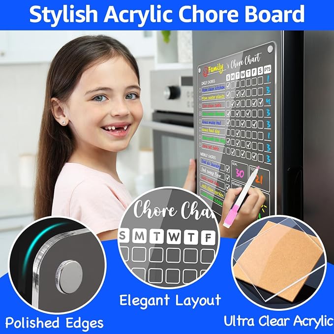 PigPotParty Acrylic Magnetic Chore Chart - Image 2