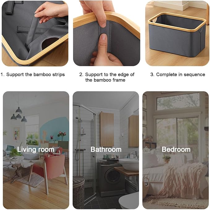 Bamboo Laundry Basket, Laundry Baskets - Image 5