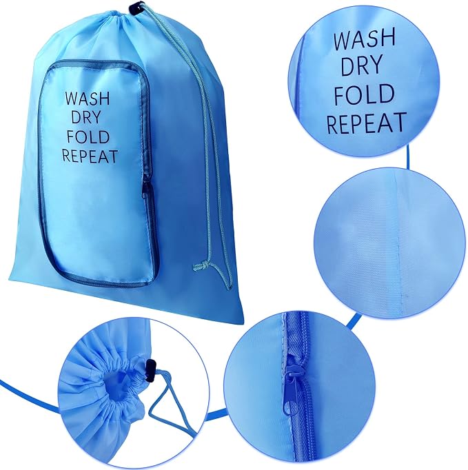 2 Pcs Travel Laundry Bag Washable Dirty Clothes Bag - Image 2