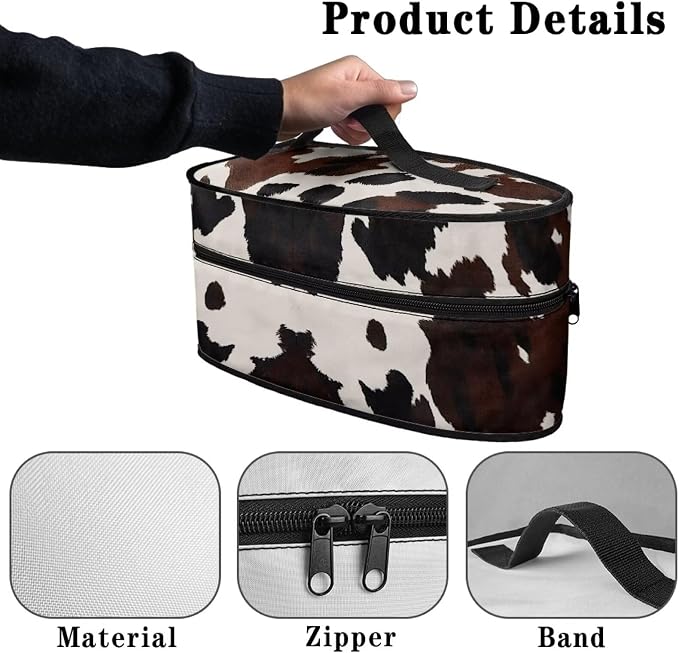 Brown Cow Print Clothes Iron Storage Case - Image 5