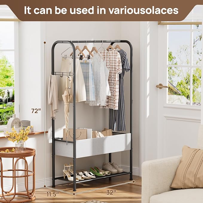 Freestanding Metal Garment Rack - Image 2