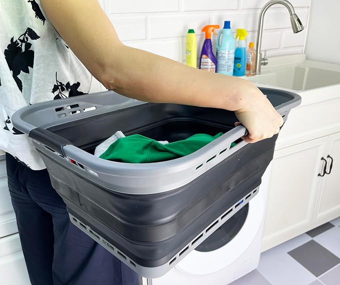 SAMMART Set of 2 Collapsible Plastic Storage Basket - Image 3