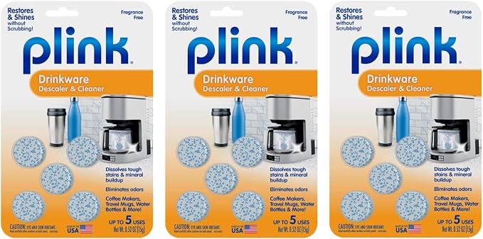 Plink PDW12T Drinkware Descaler and Cleaner, 15 Tablets by Plink