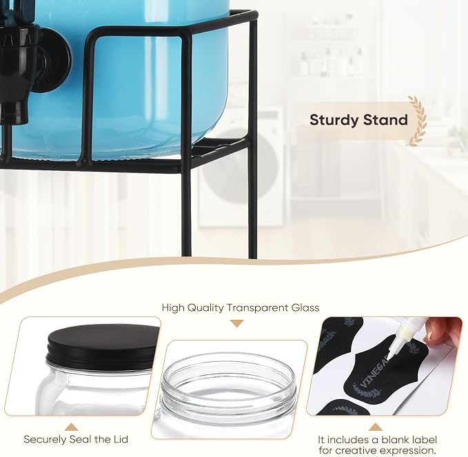 Liquid Laundry Detergent Dispenser, Three 2.2L Laundry Detergent Dispenser - Image 4