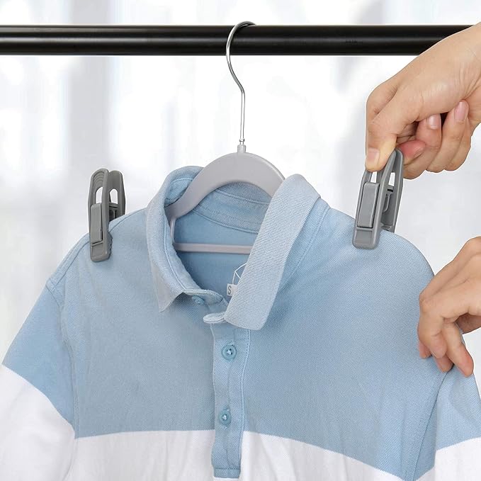 Tinfol Gray 60pc Hanger Connector Hooks and 20pc Hanger Clips, Stackable Space - Image 5