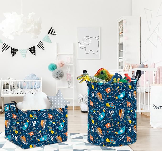 Laundry Hamper, Laundry Basket, Nursery Hamper, Waterproof Storage Bin - Image 5
