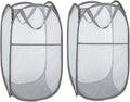 WD&CD 2PCS Laundry Baskets Foldable Pop Up Mesh Washing Laundry Basket Bag Bin by WD%26CD