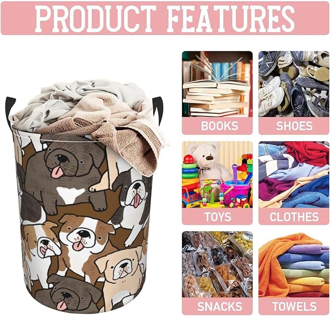 Cute Dogs Laundry Hamper Bag - Image 8
