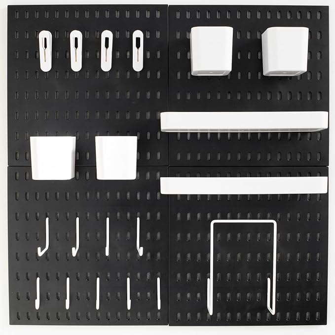 8-Pack 22"x44" Plastic Pegboard Panels Durable Modular Organizer Boards - Image 7