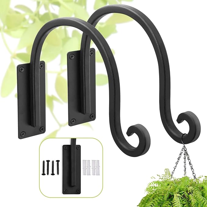 Heavy Duty Plant Hanger Bracket -2 Packs, 35lbs Weight Capacity by Lifyzoon