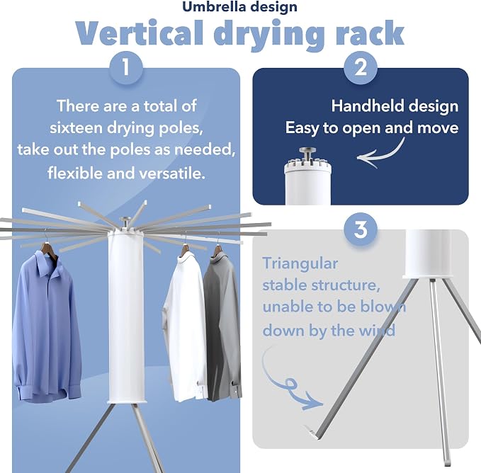 Tripod Clothes Drying Rack, Laundry Drying Rack - Image 3