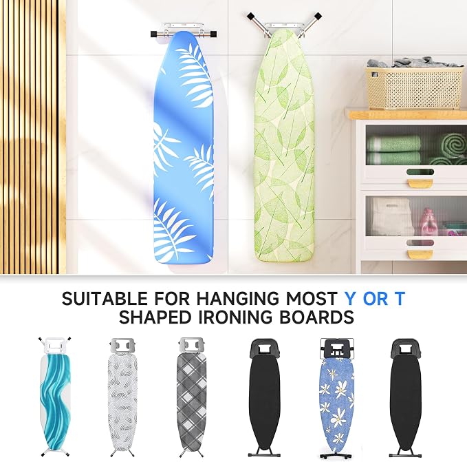 Ironing Board Holder Wall Mount/Over The Door Ironing Board Hanger, Laundry - Image 5