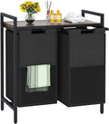 Laundry Hamper, double Laundry Basket, Laundry Sorter by Huhote