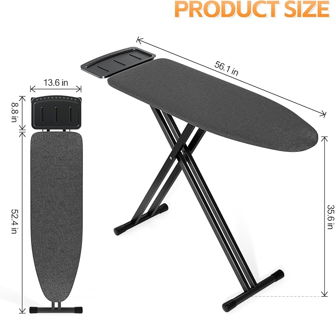 APEXCHASER Ironing Board Full Size, Iron Board and Ironing Board Set Height - Image 8