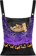 Jack-O'-Lantern Bats Pin Collector Bag Reusable Clothespin Storage Organizer by Psesaysky