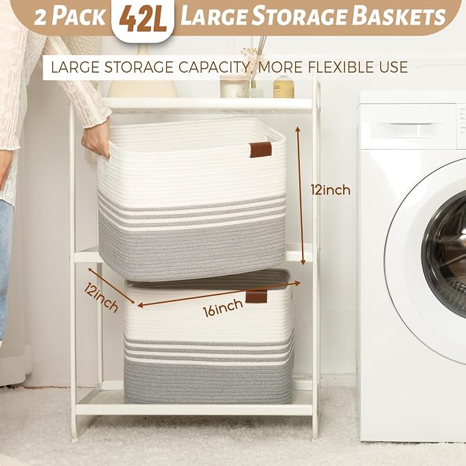 Storage Baskets, 42L*2 Pack Storage Baskets - Image 2