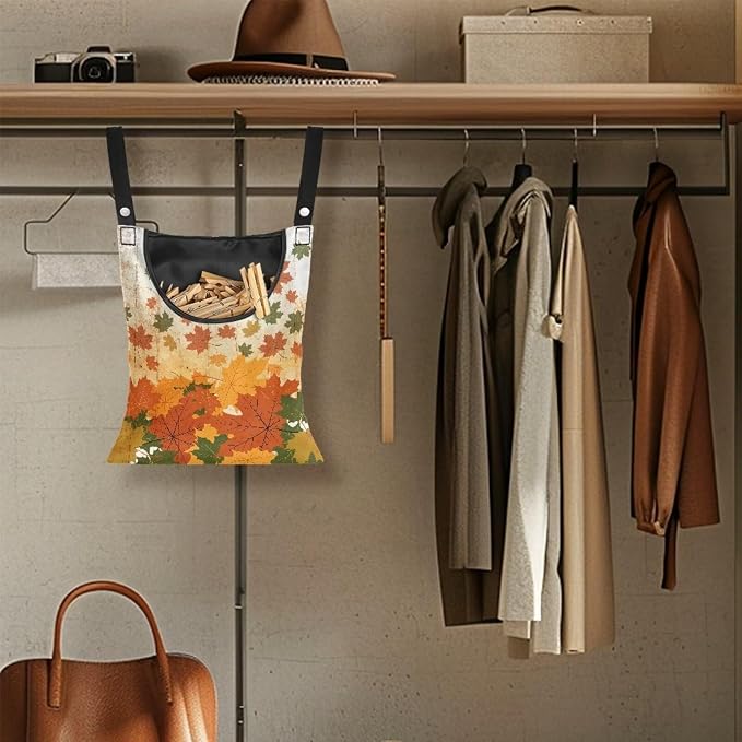 Maple Leaves Clothes Pin Hanging Bag Clothes Pin Bag - Image 5