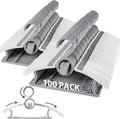 100Pack Baby Hangers for Closet Adjustable, 11~14inch Extendable & Stackable by PIGLOG