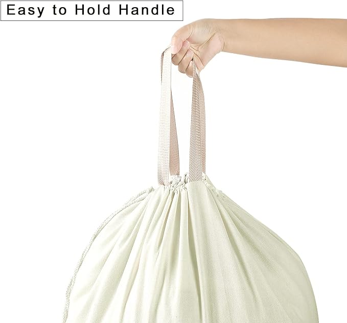 Heavy Duty Laundry Bag with Drawstring and Handle, Extra Large Travel Dirty - Image 3