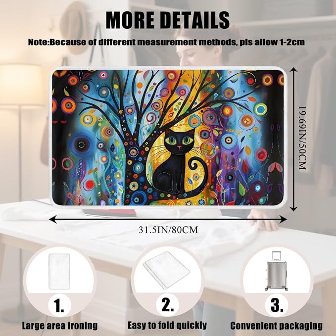 Modern Art Cat Pattern Portable Ironing Mat Anti Slip - Image 5