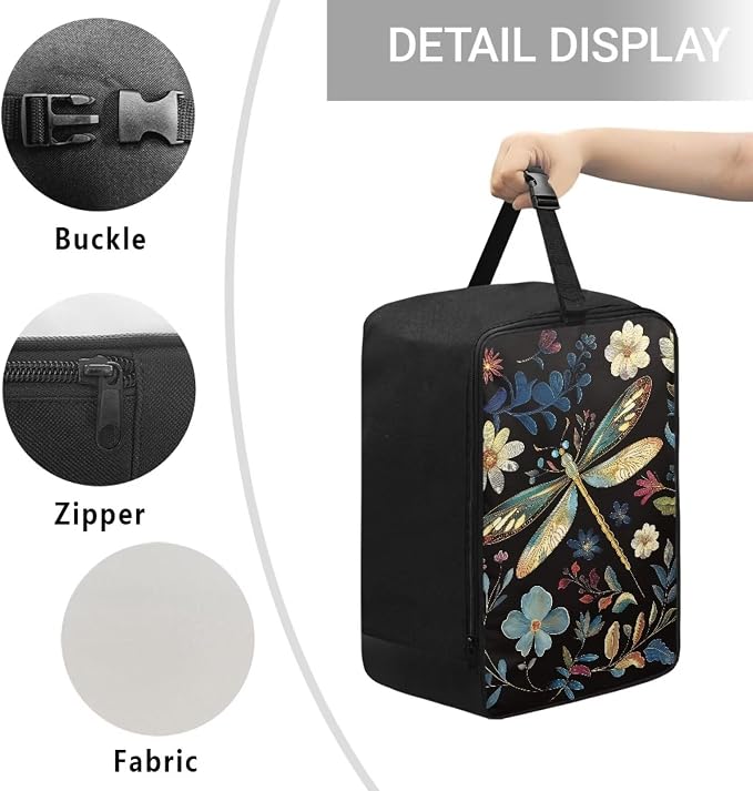 Steamer Storage Bag Floral Dragonfly Travel Pouch - Image 5