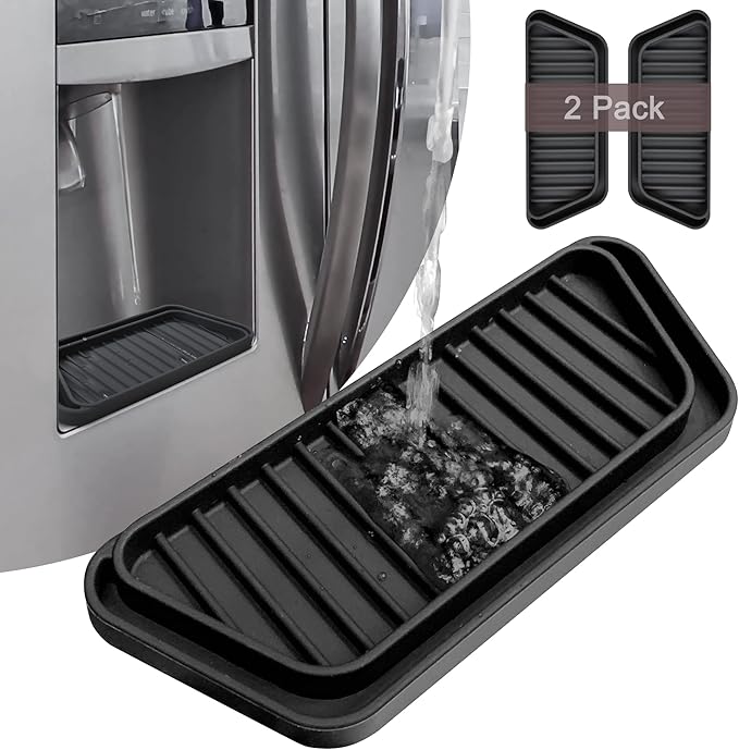 KindGa Refrigerator Drip Catcher Tray, Protector Ice and Water Dispenser Pan by KindGa