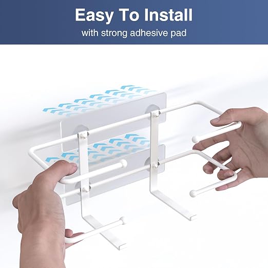 Glove Box Holder, Adhesive Wall-Mounted Metal Dispenser, Tool-Free Organizer - Image 3