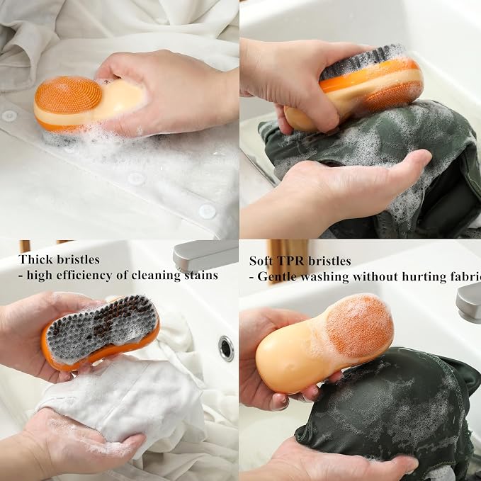Two-Sided Laundry Stain Remover Brush, Soft Bristle - Image 6