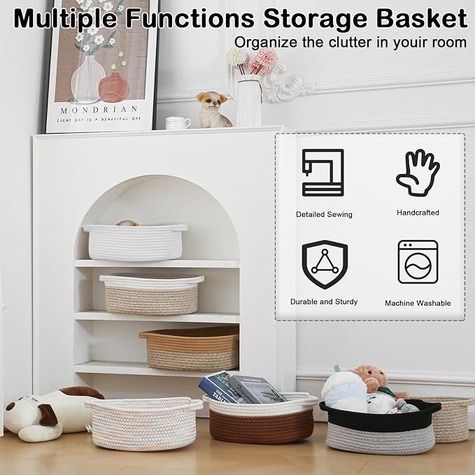 Small Woven Rope Basket-Empty Gifts Basket - Image 9