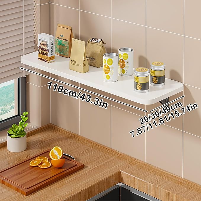 Wall Mounted Folding Table Desk Kitchen Dining Table Floating Foldable Table - Image 2