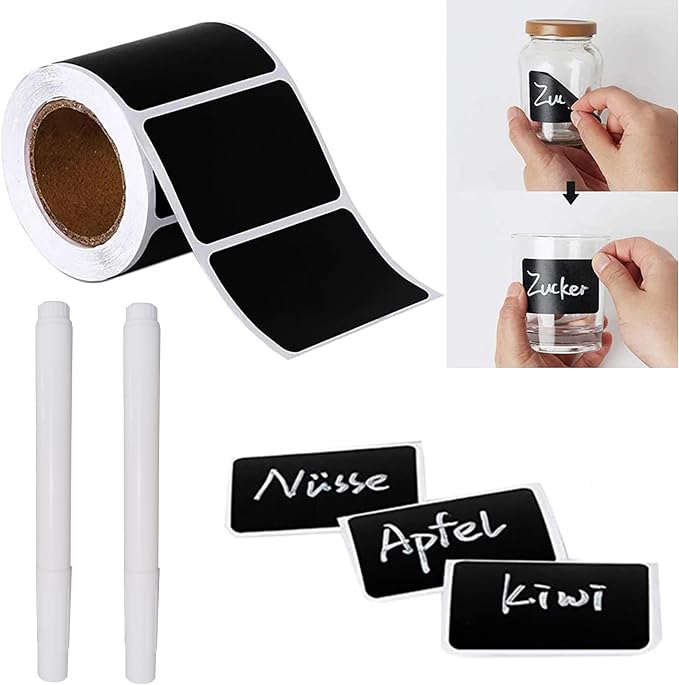 Chalkboard Labels 180 Pcs Waterproof Reusable Label by Unknown