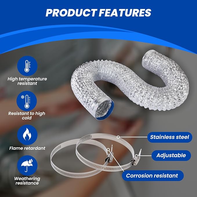 Dryer Vent Hose 4 Inch x 25FT - Image 9