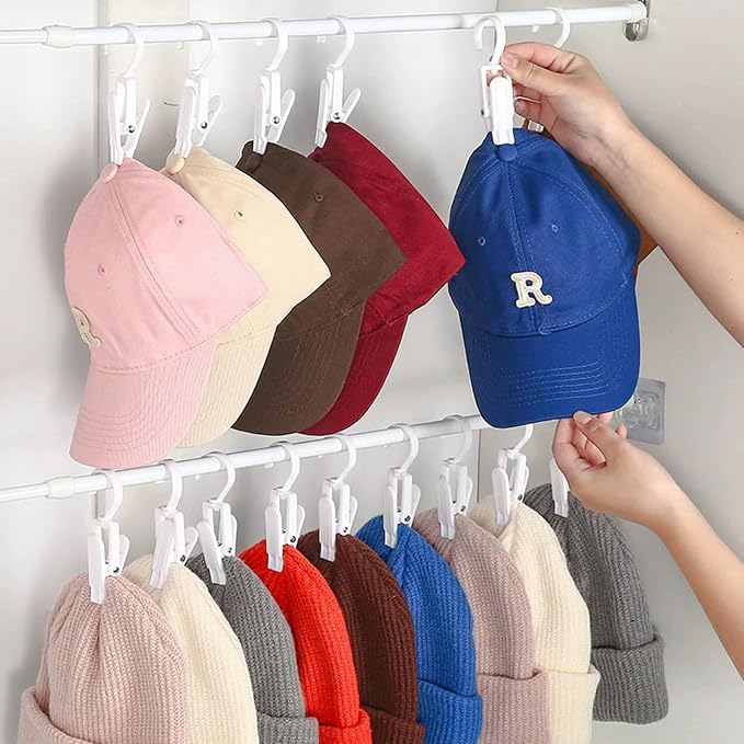 20pcs Laundry Hooks with Clips Super Strong Plastic Home Travel Swivel Hanging - Image 5