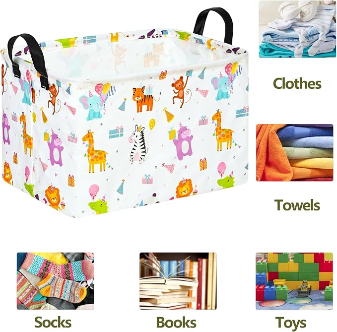 Rectangle Gift Shelf Nursery Storage Basket Laundry Hamper Storage Box and Bins - Image 2